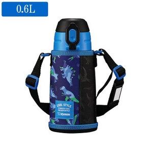 ZOJIRUSHI Stainless Steel Bottle Flask TUFF Dinosaur Blue 0.6L SP-JB06-AJ