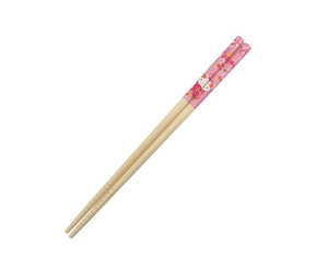 Skater Hello Kitty Sakura Maiko bamboo safety chopsticks 21cm pink B 1 bowlful