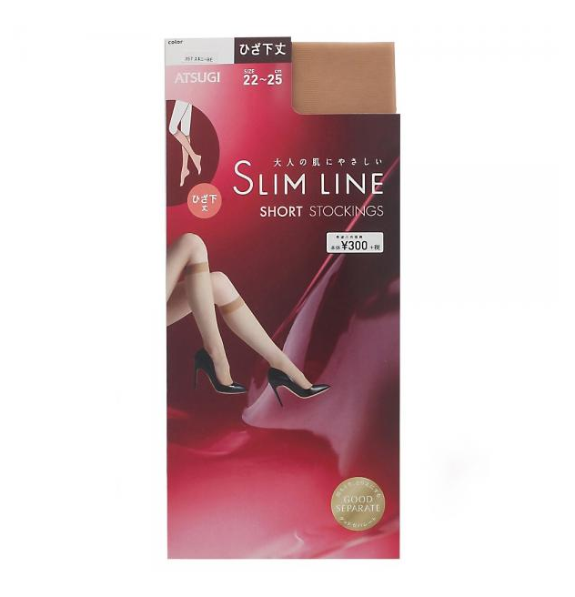 Atsugi SLIM LINE short stockings Knee Ladies 1 foot