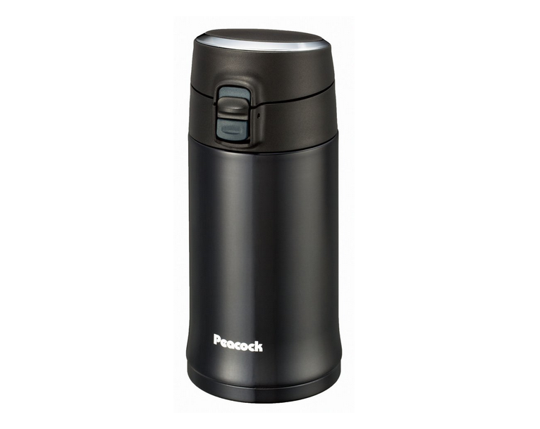 Peacock stainless bottle compact mug 0.35L AML-35-B Black ｜ DOKODEMO