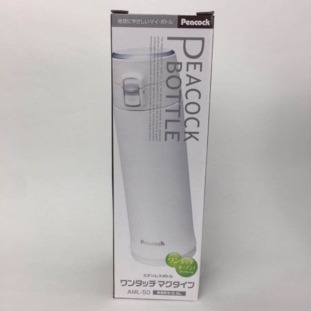 Peacock 不锈钢小巧马克杯 0.5L AML-50-W 白色