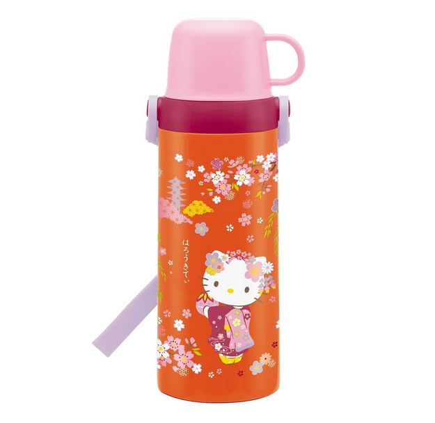 Skater 2WAY inside plug stainless bottle Hello Kitty Sakura Maiko STG6 600ml