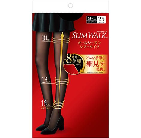 Pip slim walk all season Sheer tights Sheer black M-L size