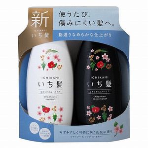 이치 ​​머리 매끄러운 스무스 케어 샴푸 (480mL) & 컨디셔너 (480g) 펌프 세트