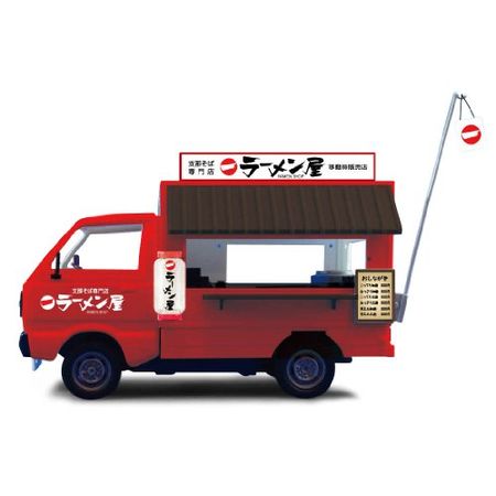 青島文化教材社 1/24 移動販賣系列 No.10 拉麵攤塑膠模型