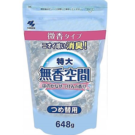 小林製藥無香空間 特大號 淡香皂香 補充裝 648g
