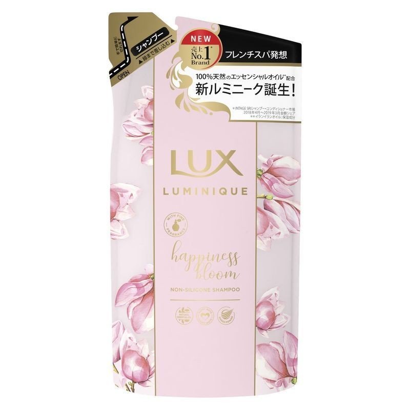 unilever LUX/麗仕 聯合利華 LUX LUMINIQUE 幸福綻放 無矽靈洗髮精 補充包 350g