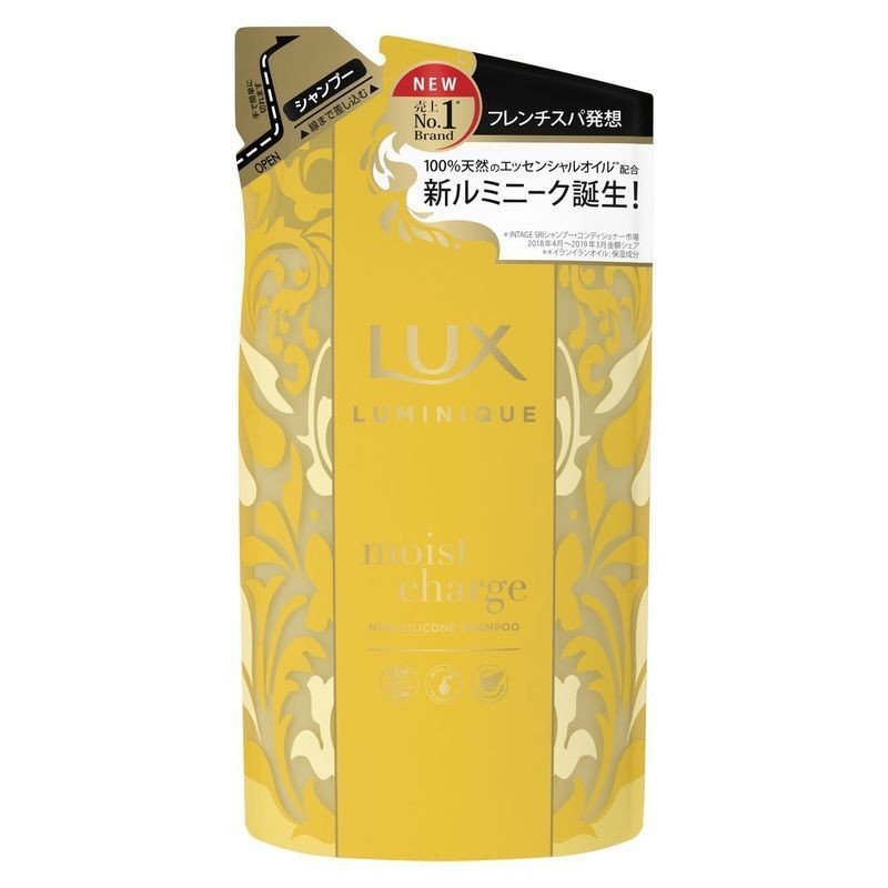 unilever LUX/麗仕 聯合利華 LUX LUMINIQUE 水潤保濕無矽靈洗髮精 補充包 350g