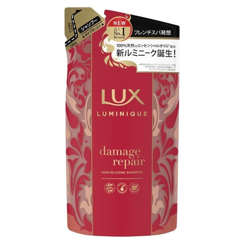 unilever LUX/麗仕 聯合利華 LUX LUMINIQUE 修護損傷 無矽靈洗髮精 補充包 350g