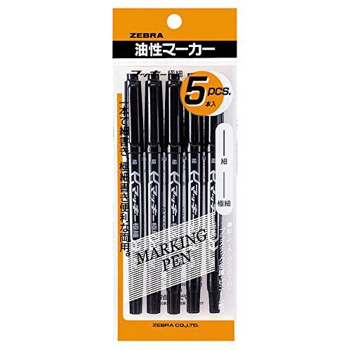 Zebra permanent marker McKee ultrafine P-MO-120-MC-BK5 black five