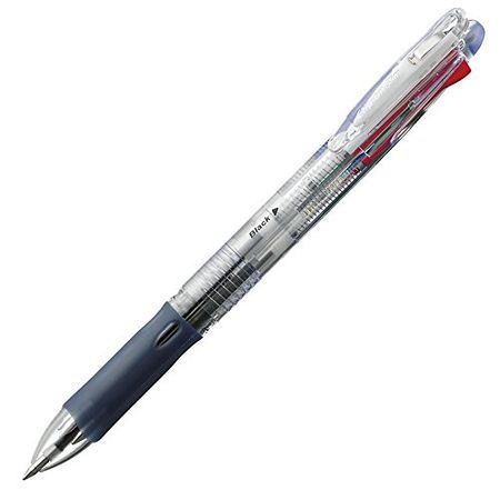 Zebra 4-color oil-based ballpoint pen Clip-on Slim 4C P-B4A5-C Transparent