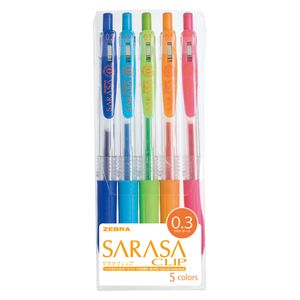 Zebra Sarasa Clip 0.3 5-color set A JJH15-5CA 00022525 [Bulk purchase of 5 sets]