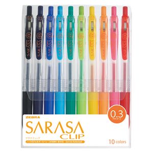 Zebra Sarasa Clip 0.3 10-color set A JJH15-10CA 00022528 [Buy 3 sets in bulk]