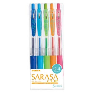 Zebra Sarasa Clip 0.4 5-color set A JJS15-5CA 00022529 [Bulk purchase of 5 sets]