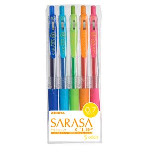 Zebra Sarasa Clip 0.7 5-color set A JJB15-5CA 00022533 [Bulk purchase of 5 sets]
