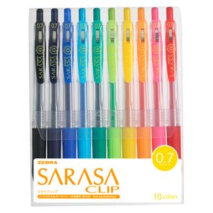 Zebra Sarasa Clip 0.7 10-color set A JJB15-10CA 00022534 [Buy 3 sets in bulk]