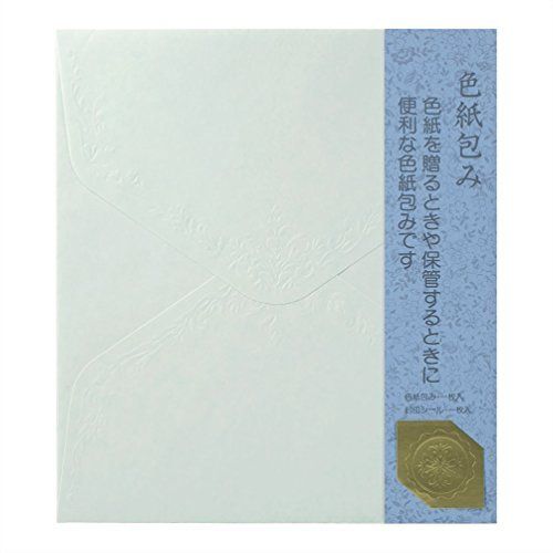 ミドリ カラー色紙包み 青 34282031 00812206 【まとめ買い10冊セット】