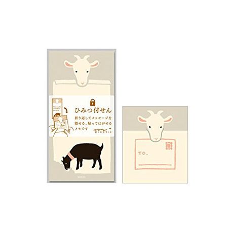 미도리 점착 메모지 히미츠 염소 무늬 11788006