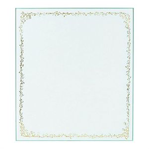 Green Color paper, foil stamping, blue 33132006