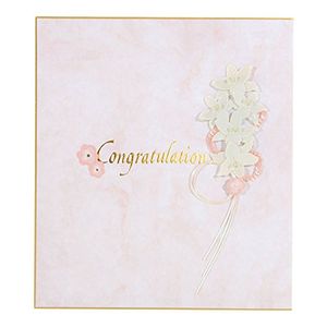 Midori PC Color Shikishi (Folded in Two) Lily Pattern Pink