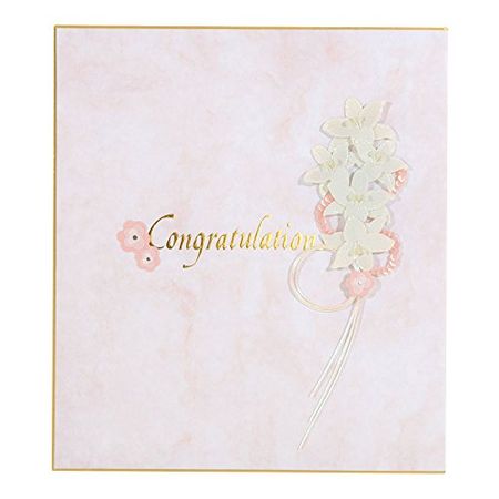 Midori PC Color Shikishi (Folded in Two) Lily Pattern Pink