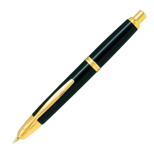 Pilot 百樂文具 導頻鋼筆無蓋可在印刷精美的（FM）FC-15SR-BFM黑