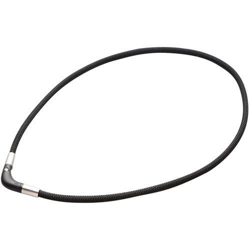 Rakuwa magnetic titanium necklace V black 45cm