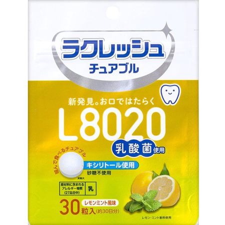 Lacresh L8020 Lactic Acid Bacteria Chewable Lemon Mint Flavor 30 Tablets
