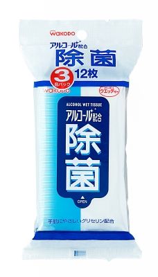 Wakodo - Disinfectant Wet Tissue (3 Pack x 12 Tissues)