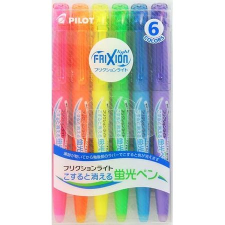 百樂 PILOT 摩擦可擦螢光筆 FRIXION LIGHT SFL-60SL-6C 6色組