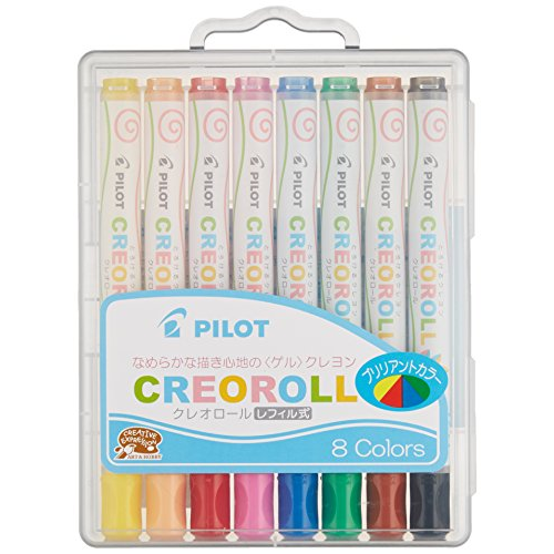 Pilot Gel Type Crayon Creoroll Metallic 8 Color Set AO-CR6M-S8 
