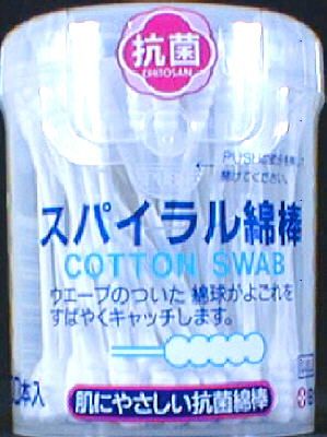 Spiral cotton buds