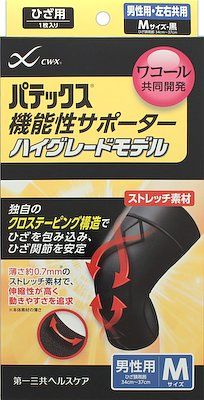 パテックス 機能性サポーター ハイグレードモデル ひざ用 男性用 黒