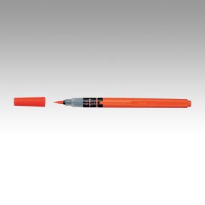 Pentel 飛龍文具 在形狀XFP9L PENTEL紅色和黑色的毛筆[一套10]