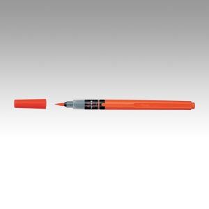 在形状XFP9L PENTEL红色和黑色的毛笔[一套10]