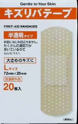 Scratch Removal Tape, Semi-transparent, L Size, 20 Sheets