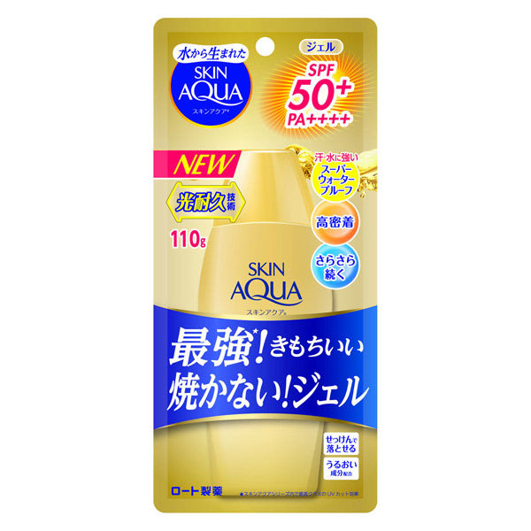 樂敦製藥 SKIN AQUA水潤肌防曬 SKIN AQUA 超級潤濕防曬凝膠 GOLD SPF50+/PA++++ 110g