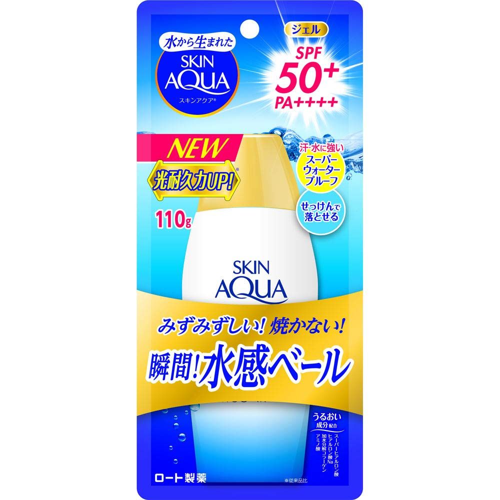 スキンアクア スーパーモイスチャージェル 日焼け止め &lt;ボトル&gt; SPF50+/PA++++ 110g