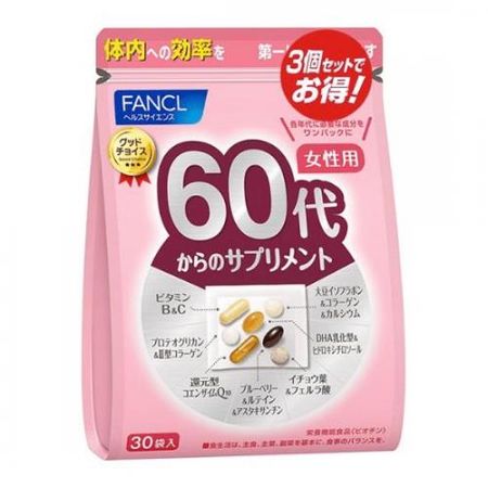 FANCL 60대부터를 위한 여성용 건강보조제 대용량 3개 세트