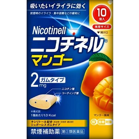 【지정 제2류 의약품】니코치넬 망고 10개