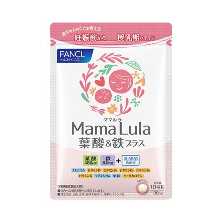 FANCL Mama Lula Folic Acid & Iron Plus 120 tablets (approx. 30 days supply)