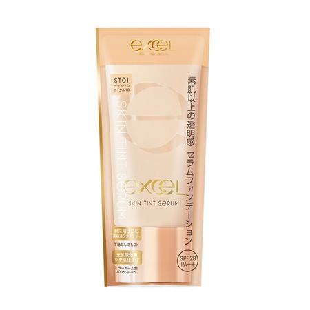exceL 輕透水感粉底精華 ST01 自然橙膚10