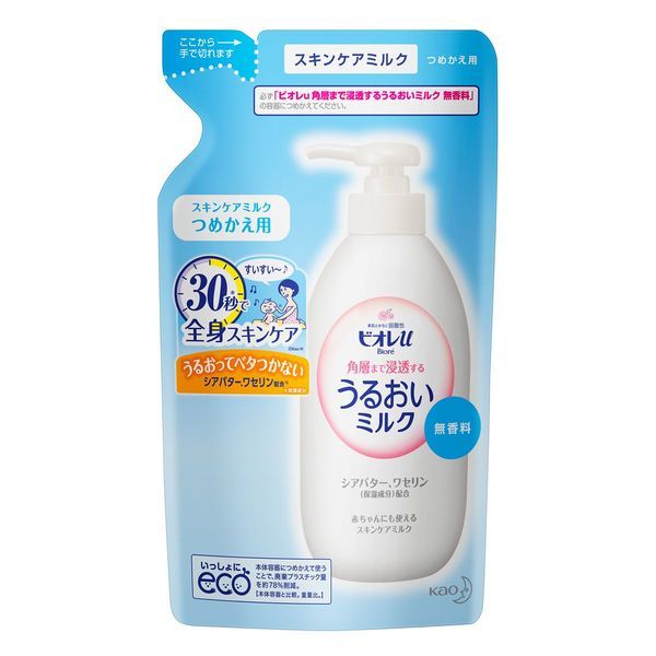 비오레 유 각질층까지 스며드는 보습 바디 밀크 무향 리필 250ml
