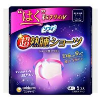 尤妮佳苏菲超睡眠短裤 短裤型卫生巾 适用于量多的夜晚 M-L 尺寸 5 片装