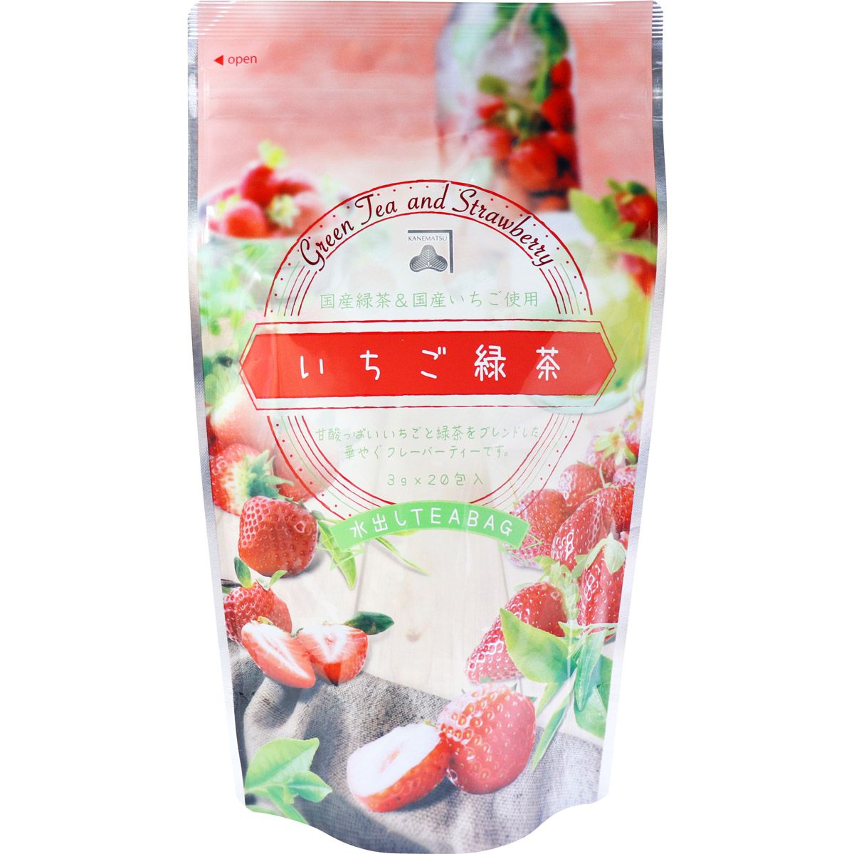 Canet pine tea strawberry green tea water out tea bag 3g × 20 encased