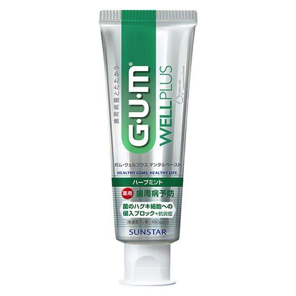 Sunstar GUM gum wells plus dental paste herb mint 125g