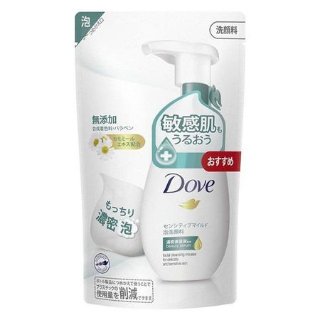 유니레버 재팬 도브 센서티브 마일드 크리미 거품 세안제 리필용 140mL
