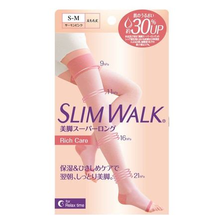 PIP Slim Walk Beautiful Legs Super Long Rich Care Thermo Pink Thigh Length S-M