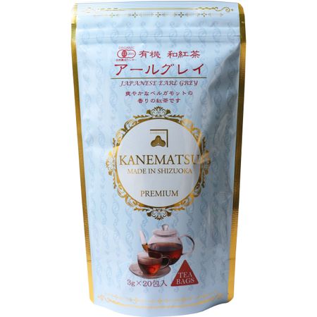 Kanematsu Tea Organic Japanese Black Tea Earl Grey Tea Bags 3g x 20 Bags