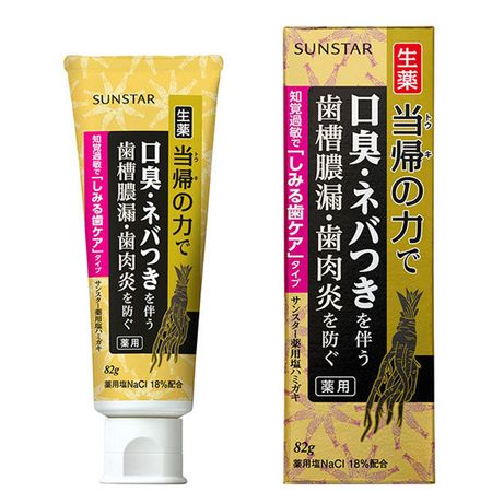 SUNSTAR Medicinal Salt Toothpaste, Herbal Medicine, Angelica Power, Soothing Teeth Care, 82g